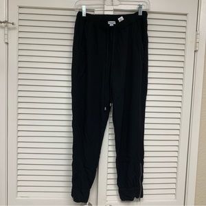 Splendid Black Side Zipper Joggers XS